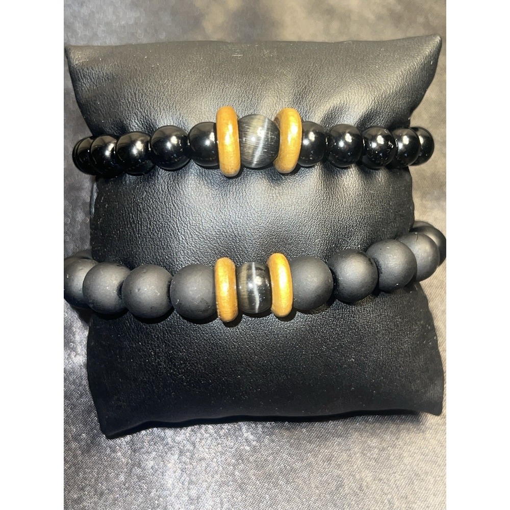 His & Hers Matching Beaded Bracelet Set – Handmade by Me – Includes Gift Box
